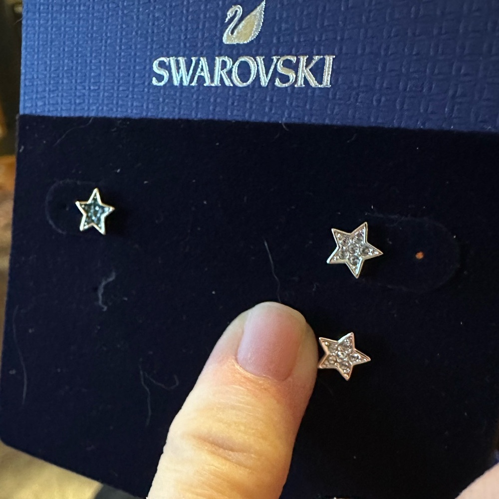 Brand new.  Swarovski Crystal Star Earrings.  These are retired. - Picture 4 of 4